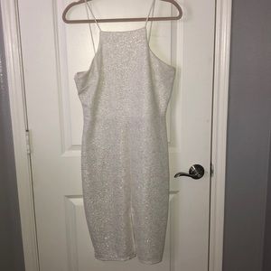 White and gold bodycon